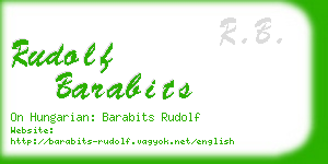 rudolf barabits business card